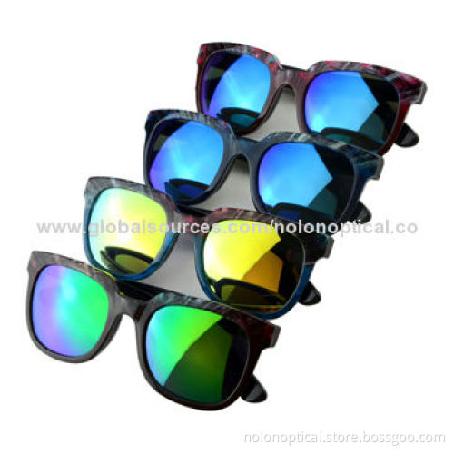 HD patterned acetate sunglasses inside with Black